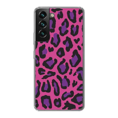 Produktbild von MuchoWow® Handyhülle Schutzhülle Hülle für Samsung Galaxy S22 Pantherdruck - Rosa - Lila Silikon Softcase Handy Hülle - Mobiltelefonhülle