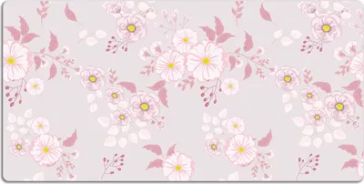 Produktbild von Schreibtischmatte Tischunterlage 120x60 cm Mauspad - Kleine rosa Blumen