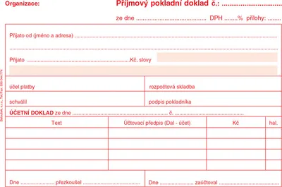 Zdjęcie produktu dla Kwit kasowy do podwójnego księgowania - A6 / nienumerowane 50 arkuszy / ET030