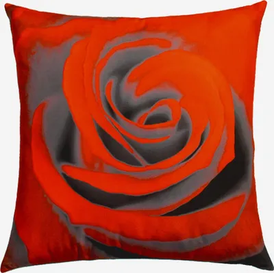 Produktbild von Kissenbezug Fotodruck Rose 45x45 cm Zier Kissen Bezug Kissenhülle Dekokissen