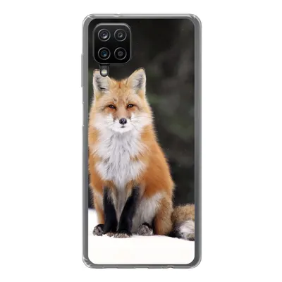 Produktbild von MuchoWow® Handyhülle Schutzhülle Hülle für Samsung Galaxy A12 Fuchs - Schnee - Rot Silikon Softcase Handy Hülle - Bild