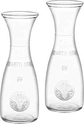Produktbild von Glas Karaffe  Misura mit Eichring 0,25L geeicht - 2 Stück -