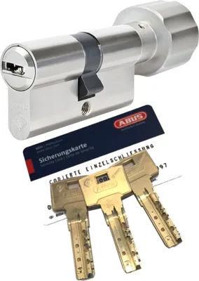 Produktbild von ABUS Bravus.4000 BZD Knaufzylinder mit 3 Schlüssel, Länge (a/b) 30/K30mm (cm=60mm) K=Knaufseite, nach DIN EN1303, Angriffswiderstandsklasse D, RC2/RC3 Level geeignet