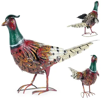 Produktbild von ProGarden Dekofigur Gartenfigur Gartenskulptur Gartendekoration Fasan 64x20x40 cm