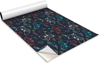 Immagine prodotto di Pellicola autoadesiva per mobili - pellicola decorativa - mobili da tavolo - tagliabile a misura - console pads motivo gioco - 100 x 50 cm