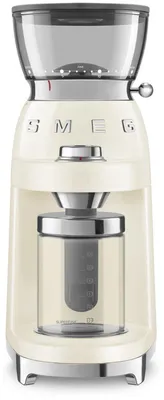 Zdjęcie produktu dla Smeg CGF03CREU, Młynek, 240 g, Frez trzpieniowy stożkowy, Stal nierdzewna, Kremowy, Stal nierdzewna, Plastik
