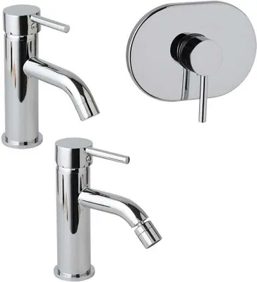 Immagine prodotto di Set miscelatori lavabo, bidet e gruppo doccia incasso cromato | Fassa
