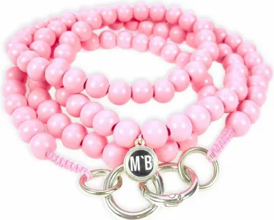 Obrázok produktu pre Mobeads, náramok Escapulario, ružová farba, drevo, dĺžka 130 cm