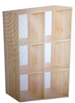 Image de Bibliothèque modulaire 6 cubes dinamic pin massif astigarraga