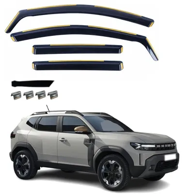 Image de Kit complet de 4 déflecteurs de vent pour Dacia Duster III (modèle de 2024) +