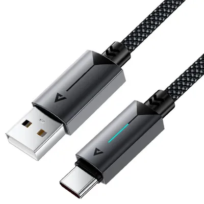 Obrázok produktu pre Acefast - Data Cable dátový a nabíjací kábel USB na USB-C Fast Charge 3 A, nylonové opletenie, 1,2 m – čierny