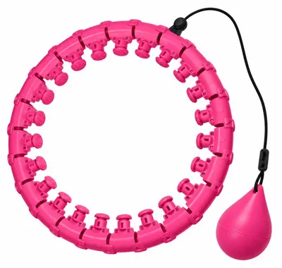Obrázok produktu pre Verk 24642 Nastaviteľný masážny Hula Hoop so závažím, 24 dielov, ružový