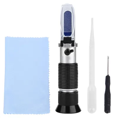 Immagine prodotto di -50 °C ~ 0 °C Tester per antigelo a base di glicole etilenico con impugnatura in gomma antiscivolo - Rifrattometro per il controllo del punto di congelamento in auto