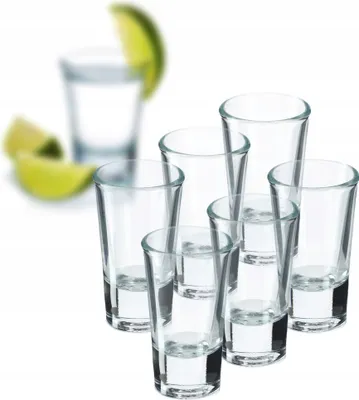 Zdjęcie produktu dla KADAX Kieliszki Do Wódki 25ml Nalewek Shotów Zestaw Komplet Kieliszków 6szt