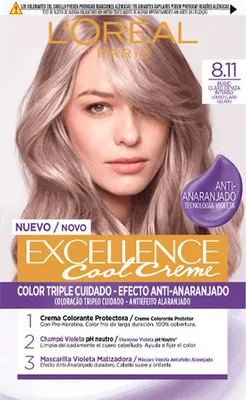 Image de EXCELLENCE COOL Colorant #8,11-blond cendré clair 192 ml