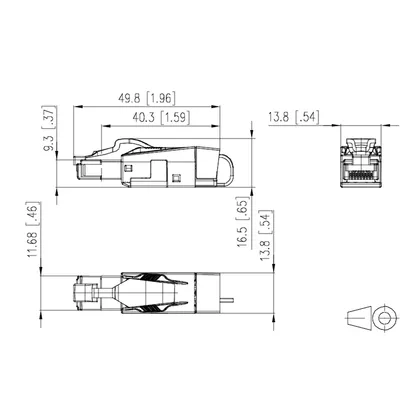 Produktbild von METZ CONNECT 25G RJ45 field plug pro