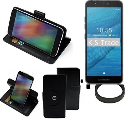 Produktbild von K-S-Trade Case Schutz Hülle kompatibel mit Fairphone Fairphone 3 + Bumper Handy Hülle Flipcase Smartphone Cover Handy Schutz Tasche Walletcase