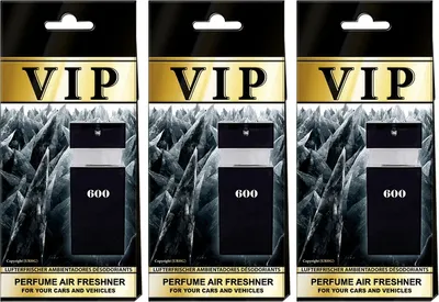 Image de 3x Parfum pour voiture VIP 600, désodorisant pour voiture, désodorisant pour voiture, accessoires pour voiture, diffuseur de parfum