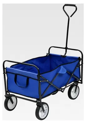 Produktbild von Faltbarer Handwagen Blau Bollerwagen Transportwagen Strandwagen