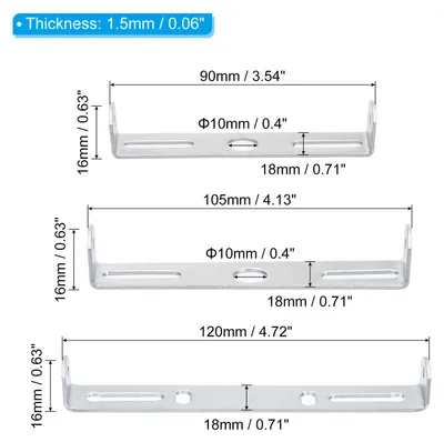 Produktbild von 90mm 105mm 120mm Deckenleuchte Platte Kit 3 Set Leuchte Montage Halterung Platte Universelle Stahl Querstange fš¹r Haus Bš¹ro Anh?nger Wandleuchte