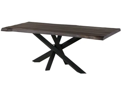 Produktbild von MASSIVMOEBEL24 Baumtisch Mango 200x100x79 grau lackiert / Mikado-Beine anthrazit matt FREEFORM 5