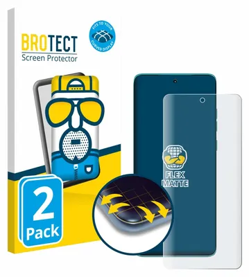 Produktbild von 2x BROTECT Fullscreen Schutzfolie für Motorola Edge 60 Displayschutz Folie Fullcover Matt Entspiegelungsfolie