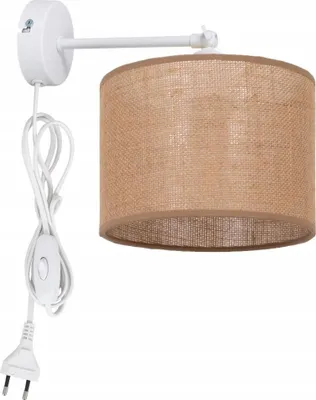 Obrázek produktu pro Nástěnné svítidlo s LED žárovkou, jutový stínidlo