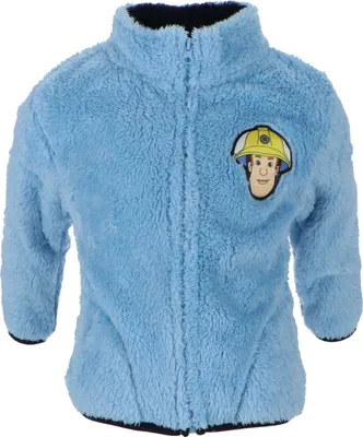 Produktbild von Feuerwehrmann Sam Jacke Flauschige Sweatjacke Blau für Kinder 98/104