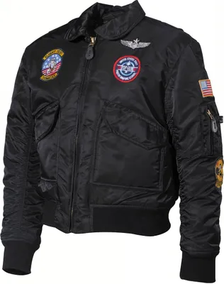 Produktbild von MFH US Kinder-Pilotenjacke, CWU, mit Fliegerabzeichen, schwarz