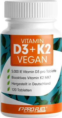 Produktbild von ProFuel Vitamin D3 + K2, 120 Tabletten Dose