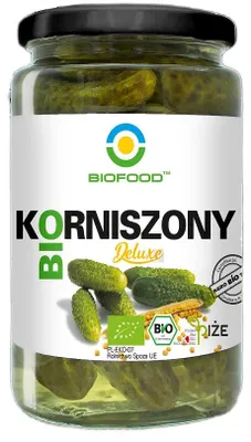 OGÓRKI KORNISZONY DELUXE BEZGLUTENOWE BIO 700 g (400 g) - BIO FOOD