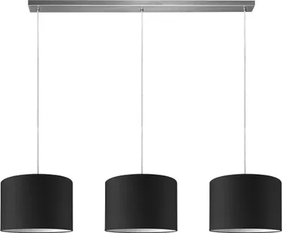Produktbild von Home Sweet Home Hängeleuchte Beam 3L, E27, schwarzer Lampenschirm, 30cm
