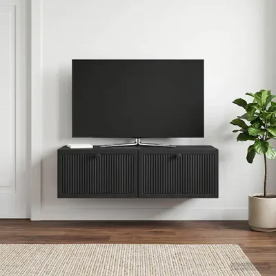 Obrázek produktu pro Maison Exclusive – Nástěnná skříňka na televizi, černá, 98 x 41 x 30 cm, dřevotřísková deska