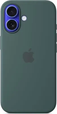 Image de Coque en silicone pour iPhone 16, avec MagSafe, Vert Lac