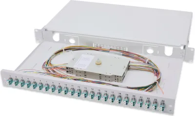 Produktbild von DIGITUS LWL Spleißbox, bestückt, LC, OM3
