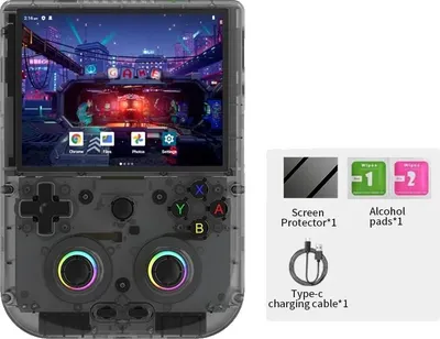 Image de Console de jeux portable, écran IPS 4 pouces, Android 13, noir TR, Consoles de jeux uniquement