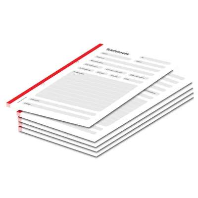 Immagine prodotto di Blocco note telefonico PRICARO, A5 perforato, rosso, 5 pezzi