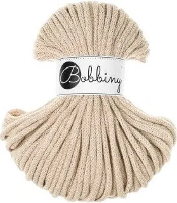 Produktbild von Bobbiny Premium 5 mm 100 m Warm Beige Šňůra
