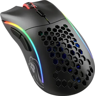 Zdjęcie produktu dla Glorious Gaming Model D Bezprzewodowa mysz do gier Ultralekka 69g do 71h bateria czarna matowa USB