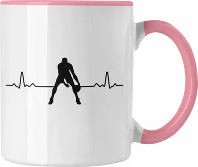 Produktbild von Trendation - Basketball Tasse Geschenk Basketballspieler Coach Trainer Geschenkidee Lustige Tasse Basketballer Jungs Jungen (Rosa)