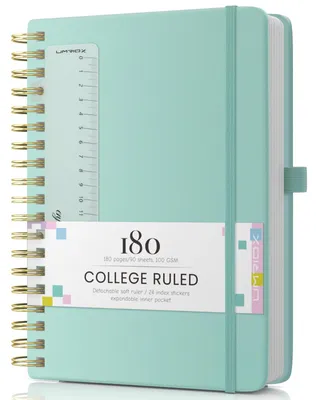 Imagen del producto de Cuaderno B5, de espiral, con líneas, 180 páginas, para uso escolar