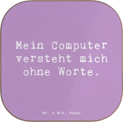 Produktbild von Mr. & Mrs. Panda Tischuntersetzer Spruch Verständnisvoller Softwareentwickler - Lavendeltraum - Geschenk, Beziehung, personalisierte Geschenke, gläseruntersetzer, Coaster