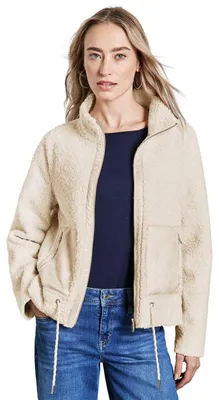 Productafbeelding van Damen teddyjas, warme buitenjas, maat 46, zachte voering, geschikt voor herfst en winter