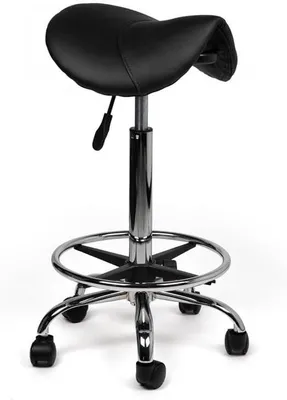 Produktbild von Famanu Zadelkruk Ergonomisch - Höhenverstellbar 70-85 cm - Schwarz