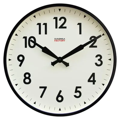 Produktbild von Moderne Wanduhr aus schwarzem Metall, Ø 45 cm