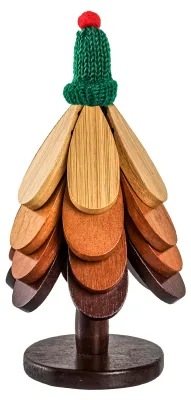 Produktbild von Weihnachtsbaum-Untersetzer-Set, hitzebeständige Holzuntersetzer mit Ständer, festlicher Tischschutz für heiße Speisen und Weihnachtsdekoration