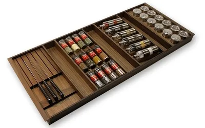 Produktbild von Mehrzweckeinsatz NUSSBAUM 120er Schubl. B 1096 x T 472 mm passend für Hettich ProfilPlus 16 mm Schubladen