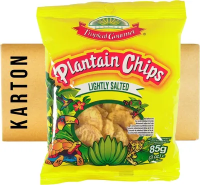Produktbild von TG Plantain Bananen Chips leicht gesalzen 20x85g