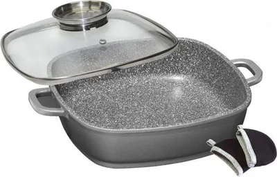 Produktbild von Stoneline 14279 Bratpfanne, Aluminium, Induktionsherd-geeignet, Antihaftbeschichtung, inkl. Deckel