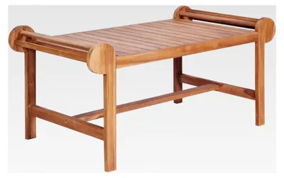Produktbild von Gartencouchtisch aus Teakholz 100x50x45 cm - Wetterfest für Außenbereiche